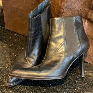 BCBG MAXAZRIA leather ankle boots.